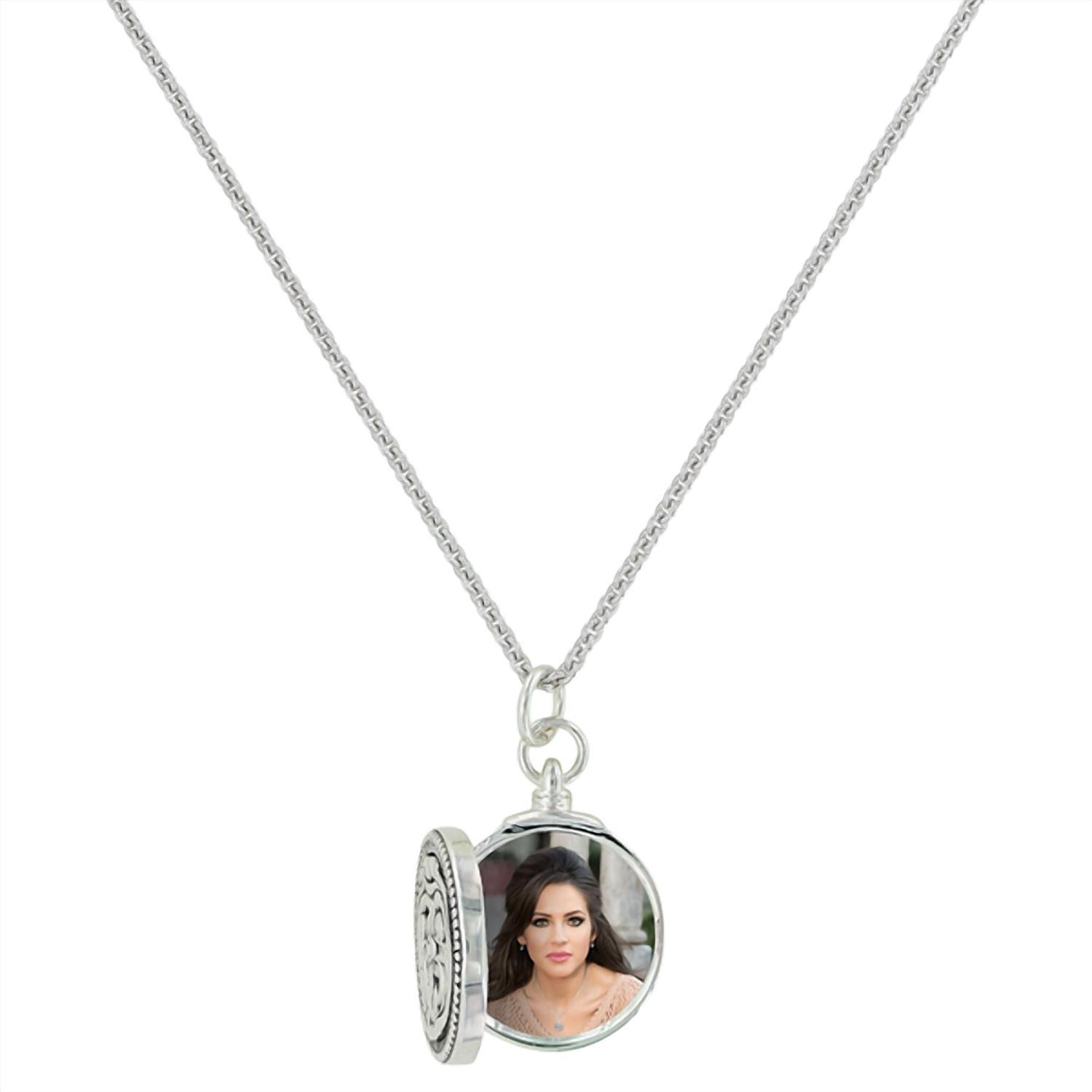 New Montana Silversmiths Womens Scroll Locket Necklace In Silver 118$